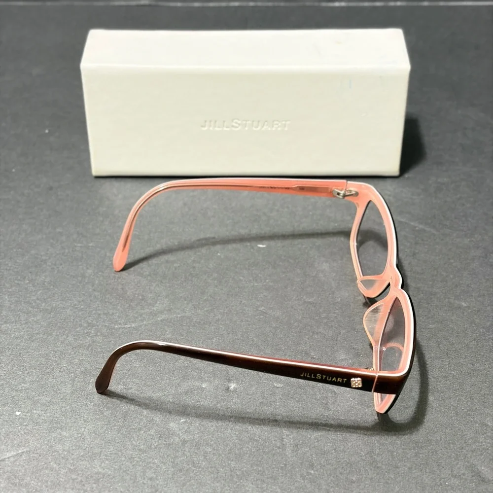 Jill Stuart Brown Pink Rectangular Eyeglasses JS601632-2 with Case